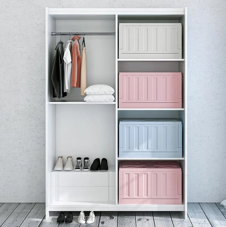 Pаспродажа Пластиковый складной ящик для хранения, шкаф для хранения, органайзер для игрушек, одежды, обуви, книг, дома, офиса, автомобиля