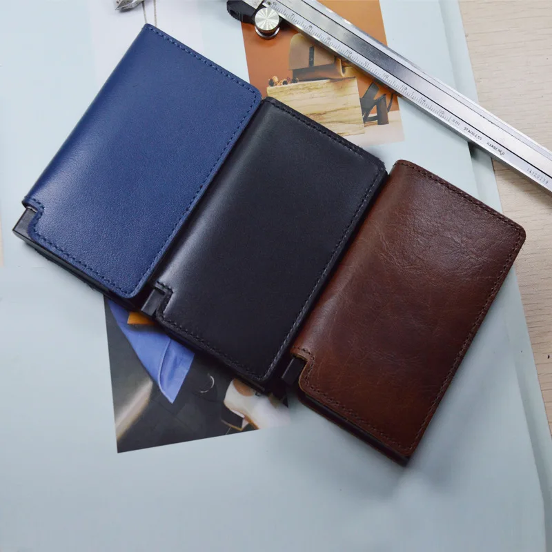 BISI GORO чехол для кредитных карт RFID блокирующий кошелек из натуральной кожи