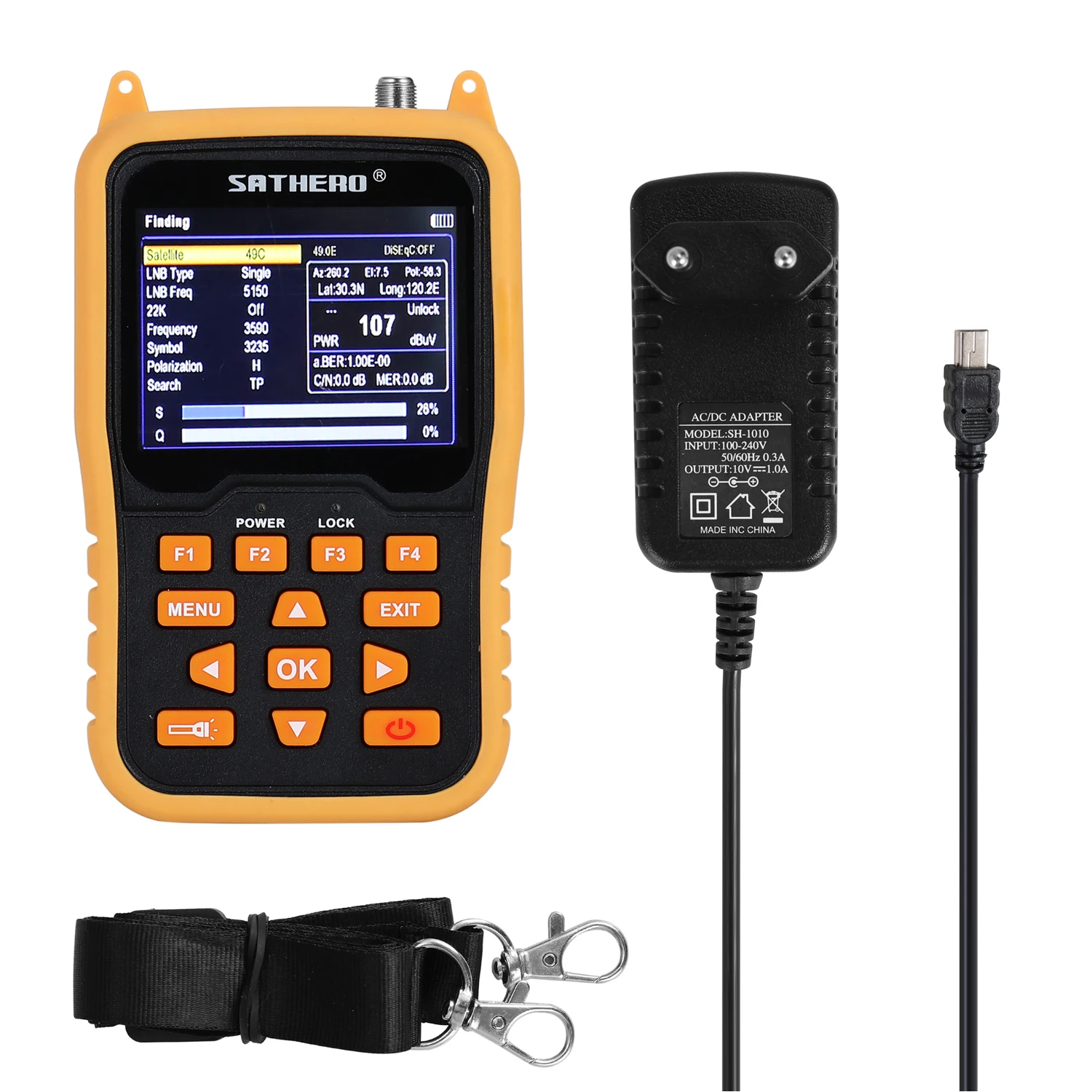 SATHERO SH-400HD 3,5 дюймовый ЖК-экран Портативный DVB-S2 цифровой спутниковый искатель сигнала Поддержка 8PSK 16APSK цифровой измеритель