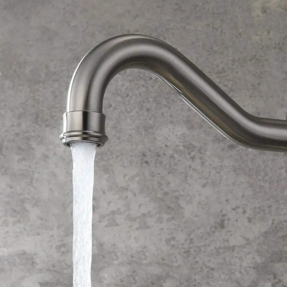 

Stainless Steel Swivel Kitchen Faucet Single Handle 1-Hole Tap New 304