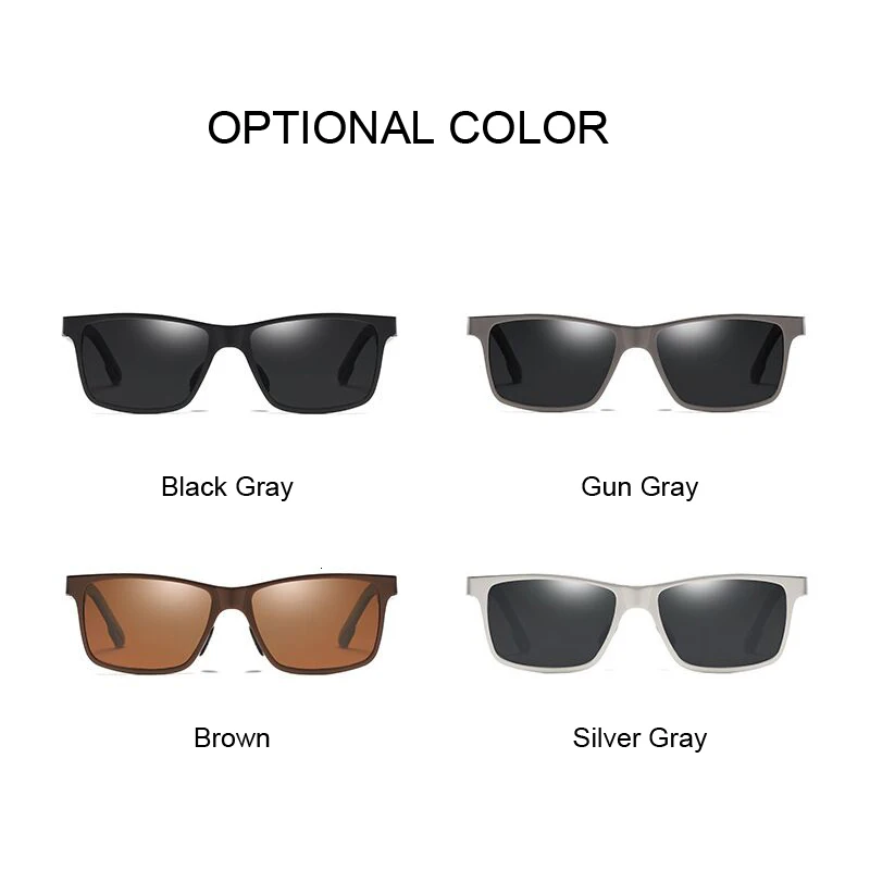 

2021 Retro Sunglasses Men Polarized Vintage Square Mirror Black Sun Glasses For Men Anti-Glare Driver's Oculos