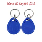 Чип дверного ключа, 10 шт., синие брелоки RFID 125 кГц, бесконтактные бирки ABS для контроля доступа TK4100EM, не записываемые