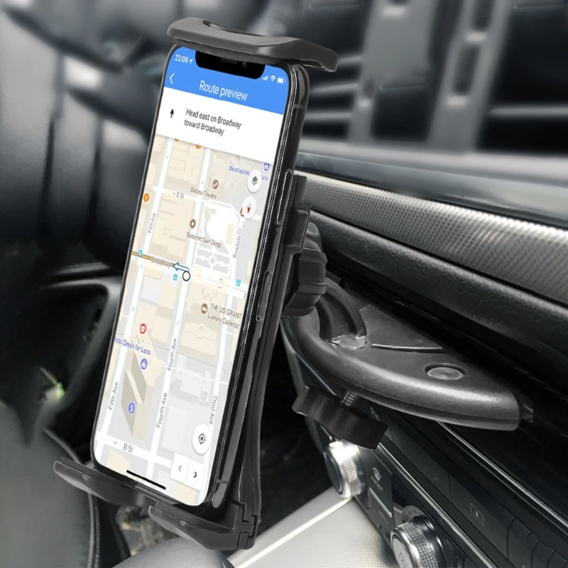 

Универсальный автомобильный держатель для телефона C D слот гравитационный Автомобильный держатель для сотового телефона Регулируемый заж...