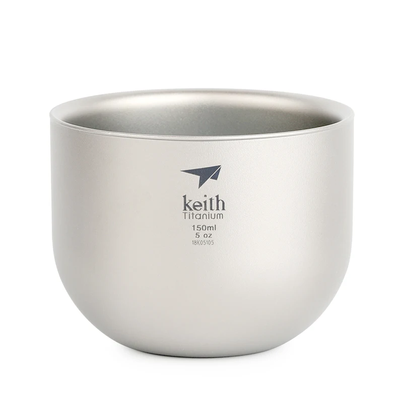 one pcs Keith титановая чашка с двойными стенками для сока, чая, пива, воды, небьющаяся Штабелируемая пинта, чашка для сока, кружка для кофе, чашка для напитков - Цвет: one pcs