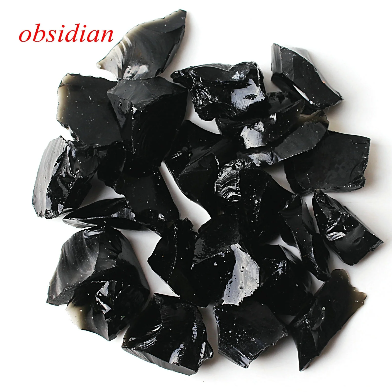 Obsidian 1 лот/30 г натуральный кристалл грубый камень научно-исследовательский образец минерала красочный кварцевый Целительный Декор рейки заживление - Цвет: Obsidian