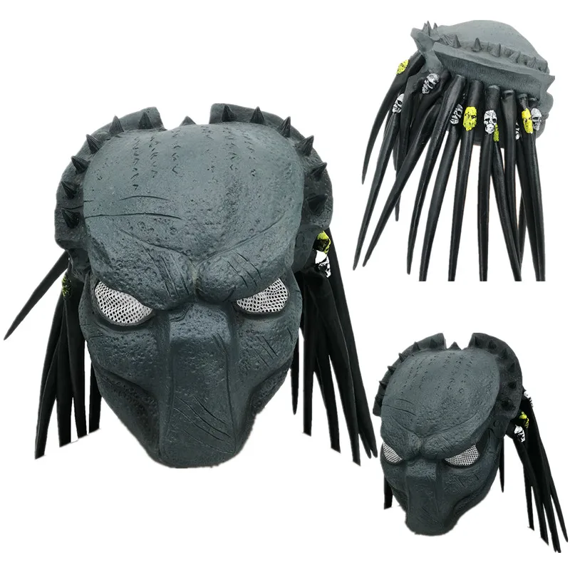 

Movie Alien vs. Predator Scar Mask Cosplay Latex Horror Unisex Masks Halloween Costumes Party Helmet Props