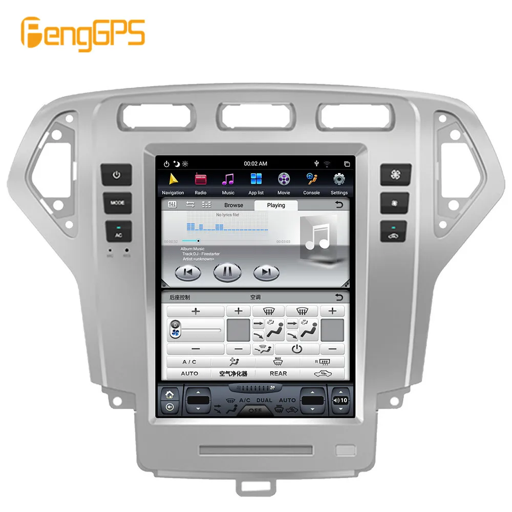 Автомагнитола в стиле Tesla Android 9 0 вертикальный экран для Ford Mondeo MK4 2007-2010