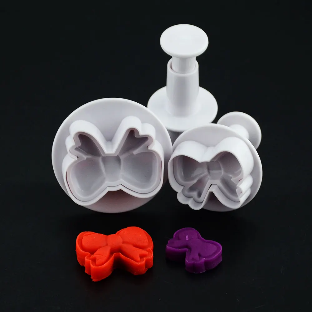 3 шт./компл. DIY домашний бантик посуда для выпечки цветок Плунжер резак формы