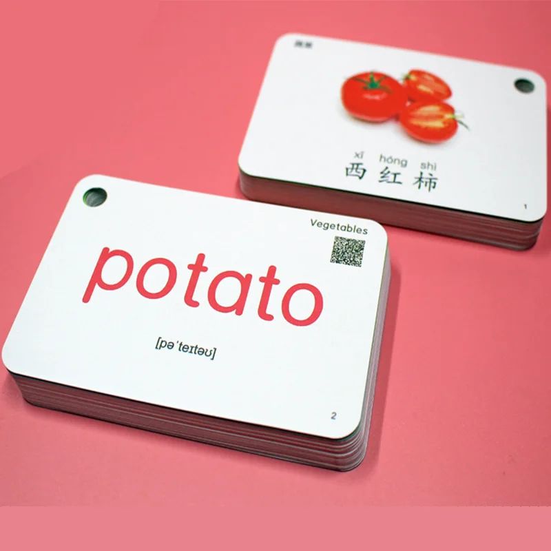 32 шт. дорожные карточки на английском и китайском языках с кармашками Монтессори