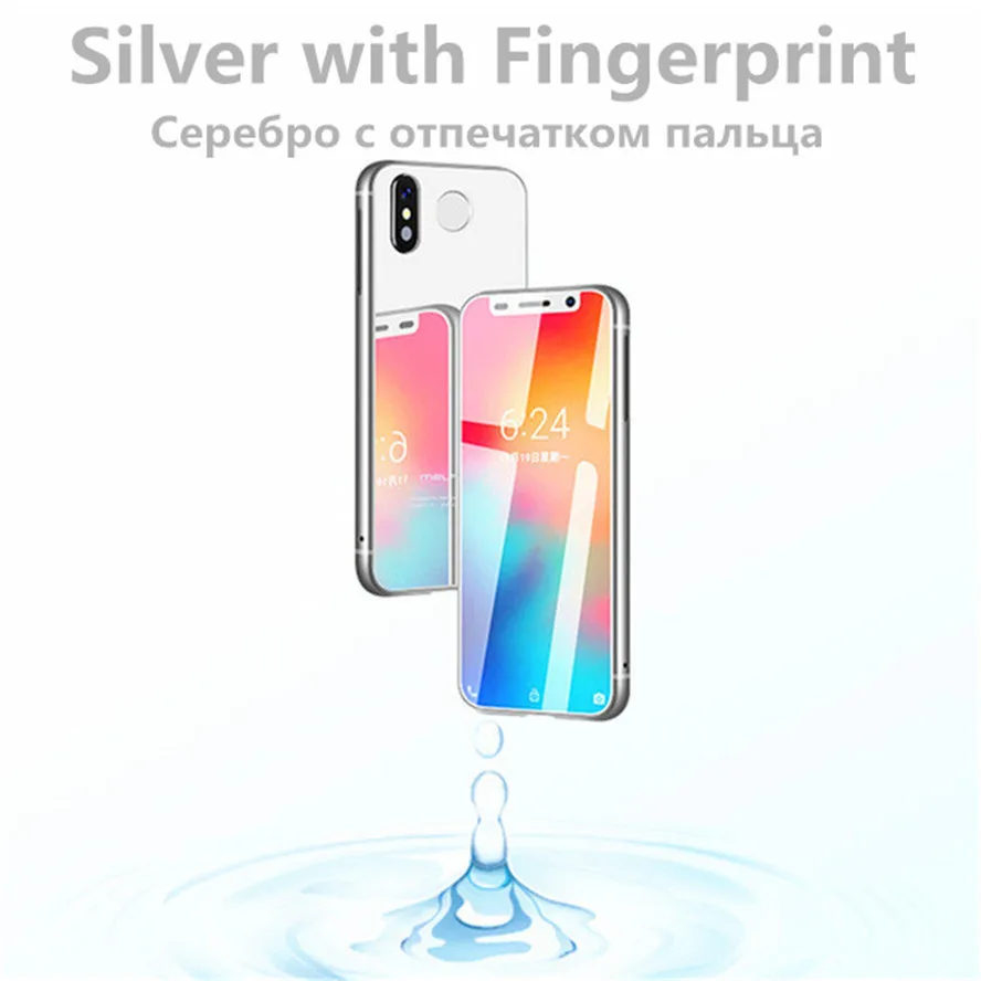 Silver with Fingerpr Смартфон Melrose 4G LTE, 3,4 дюймов, супер мини телефон, 1 ГБ, 8 ГБ, Android 8,1, отпечаток пальца, ID, wifi, точка доступа, мобильный телефон - Цвет: Silver with Fingerpr