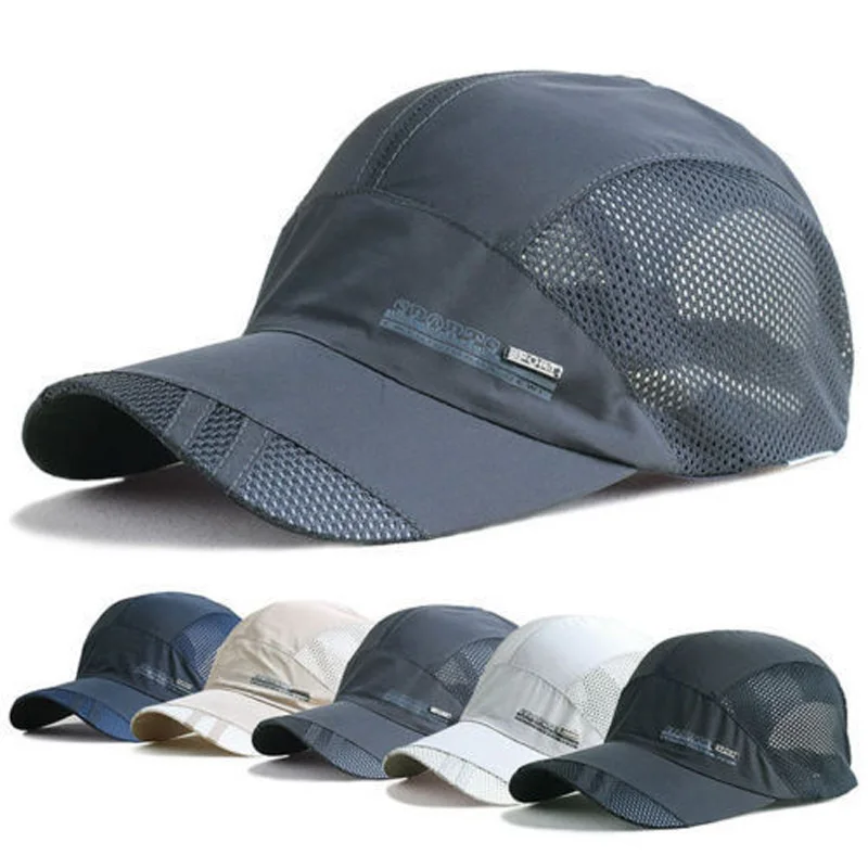 

Dry Running Baseball Summer Mesh 6 Colors Gorras Cap Cap Visor Mens Hat Sport Cool Fashion 2020 Hot Quick Outdoor Popular New