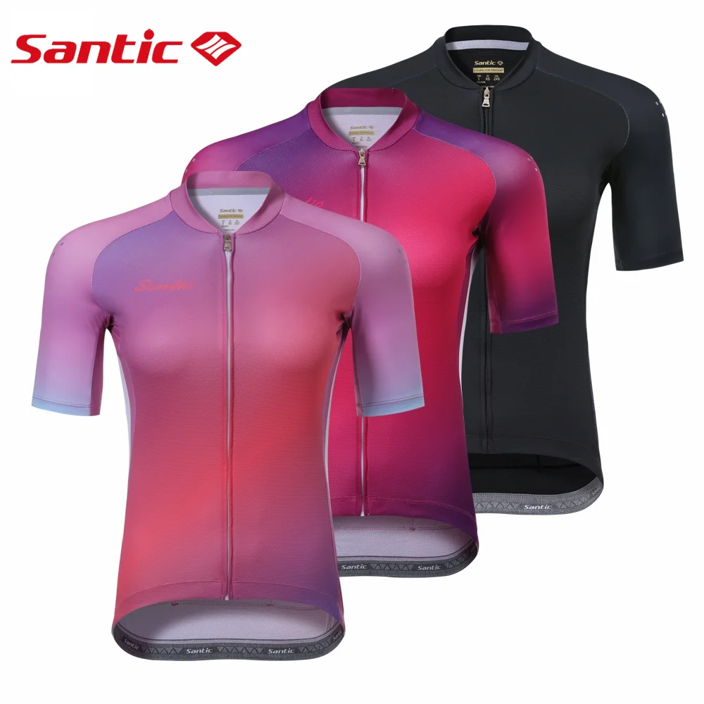 

Santic женские велосипедные майки Pro Fit Road MTB велосипедные майки с короткими рукавами летние дышащие Азиатские размеры