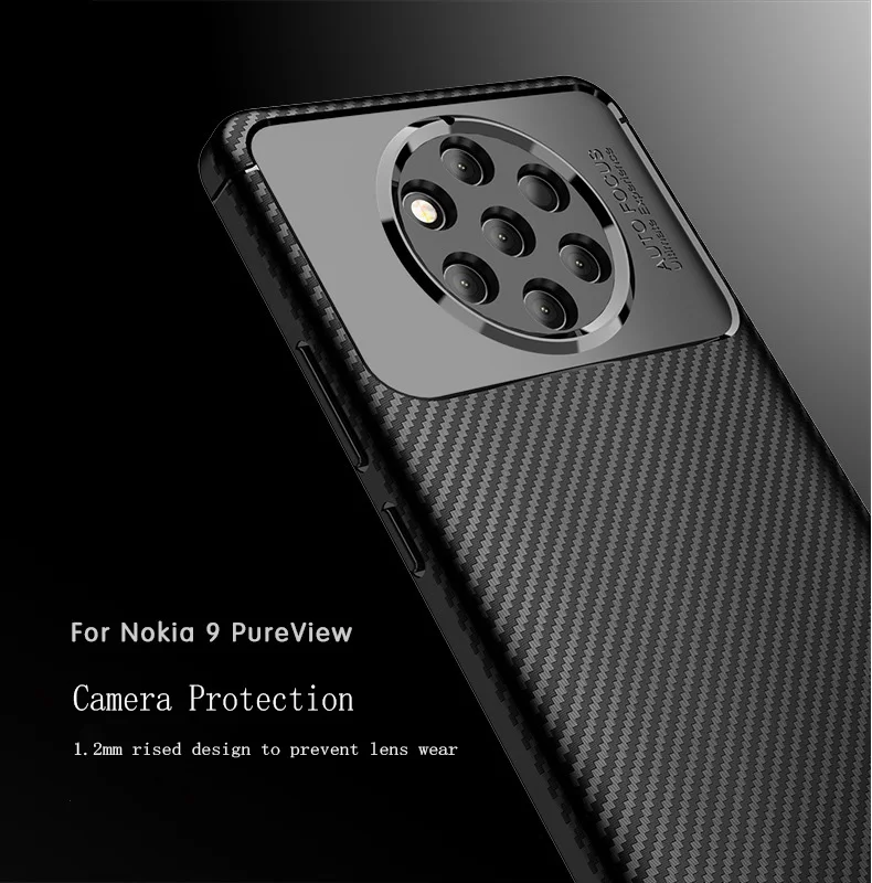 Полный чехол противоударный для Nokia 9 PureView TPU из прозрачного силикона Бампер |