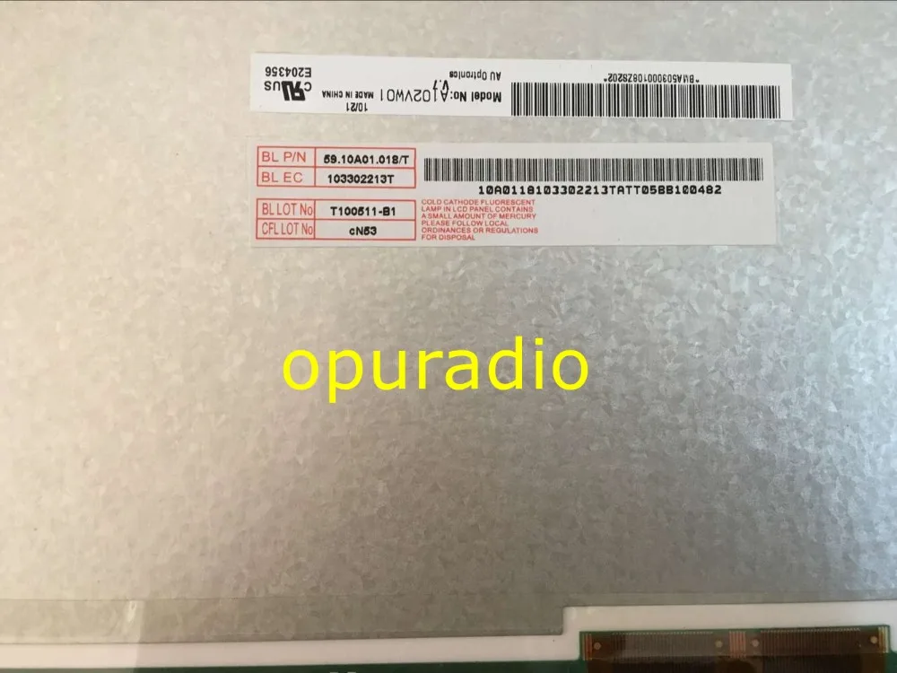 Новый ЖК-дисплей AUO 10 2 дюйма A102vw01 V.0 v1 v3 v7 DVD ЖК-монитор промышленные приборы для