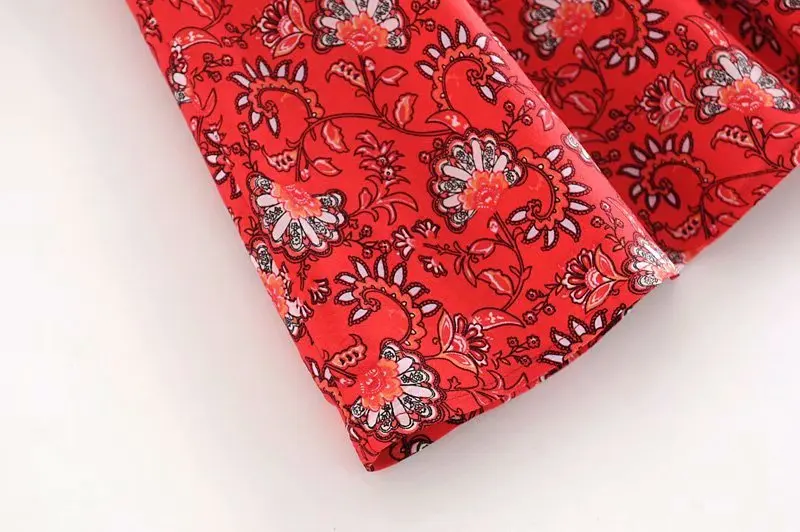Boho Chic Женские топы, винтажные свободные блузки с цветочным принтом, женские пляжные рубашки с круглым вырезом и длинным рукавом, Blusas Mujer
