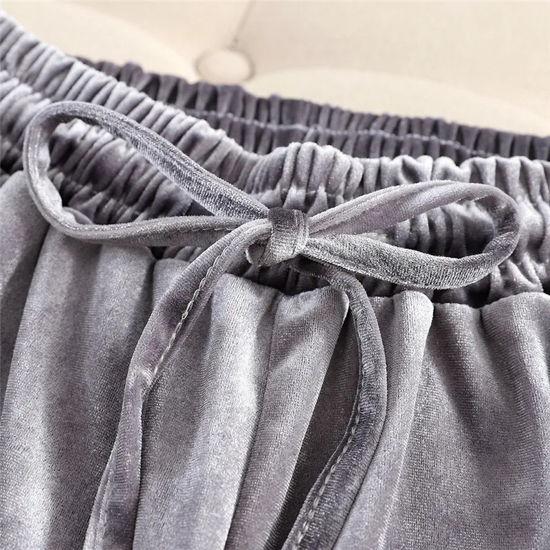 Uumaysari boutique Осенние новые эластичные с высокой талией на шнуровке свободные