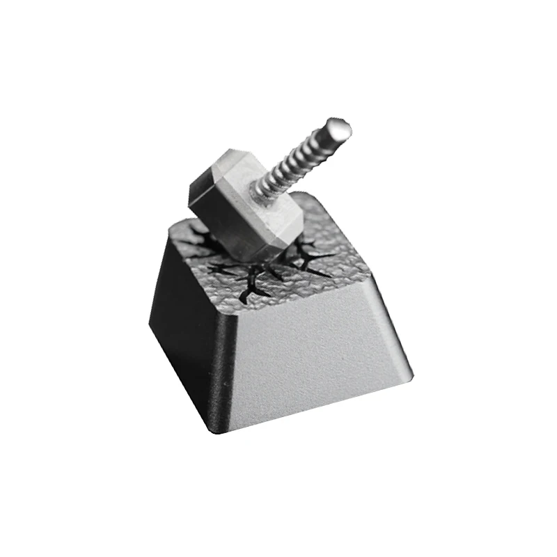 

1pc HolyOOPS 3D Titanium alloy key cap all metal translucent Mechanical keyboard keycaps for Quake