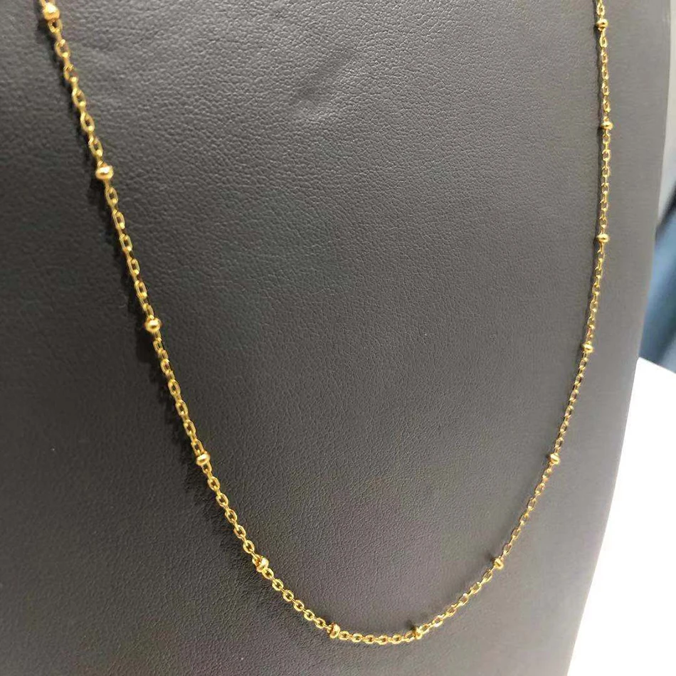 Колье регулируемое из серебра 925 пробы с бусинами 750 мм|Ожерелья| |