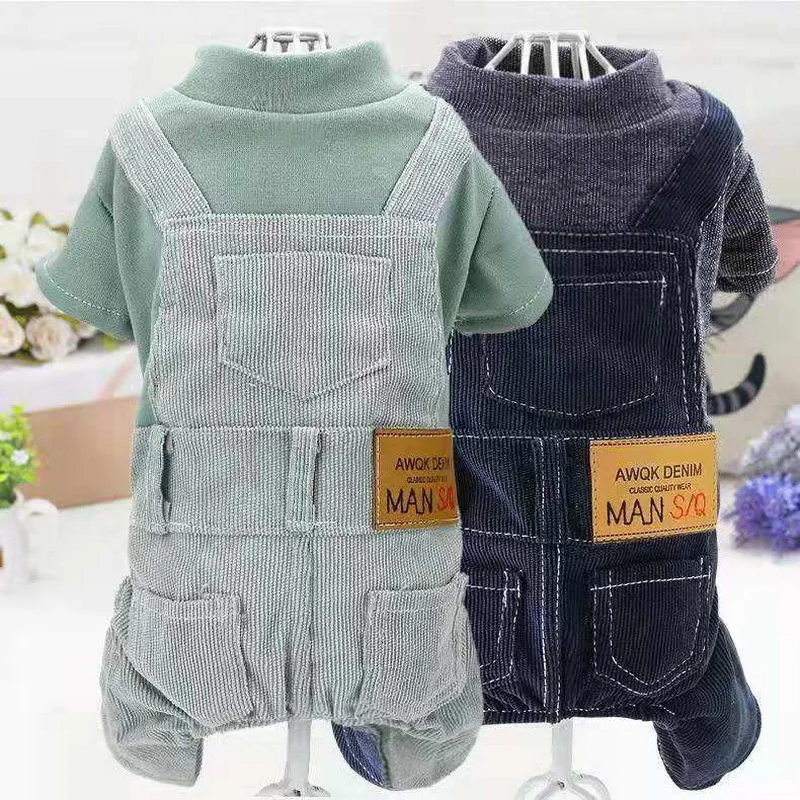 

Autumn spring dog Jumpsuit Rompers cat dog clothes for small dogs puppy sweater Overalls teddy french bulldog Pomeranian