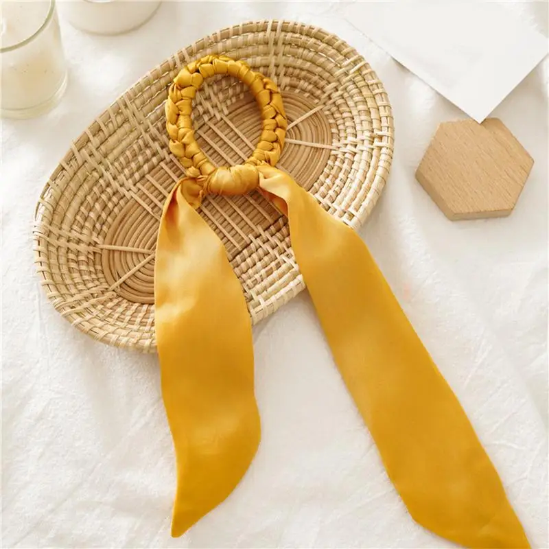 27 Новинка, резинки для волос в горошек с цветочным принтом и бантом из ленты, Женская эластичная резинка для волос, резинки для волос, аксессуары для волос для девочек - Цвет: 27