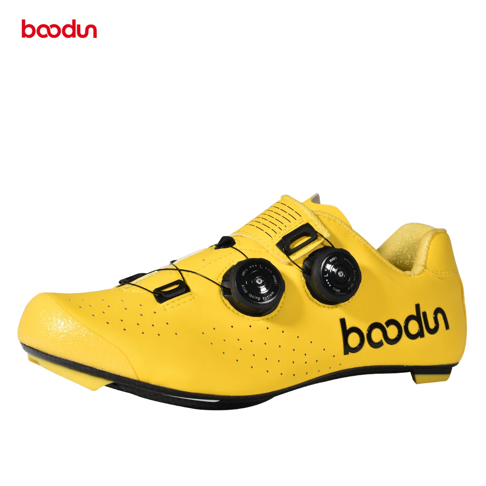 

Boodun racing road cycling shoes self-locking carbon fiber bicycle shoes breathable ultralight men's cycling shoes