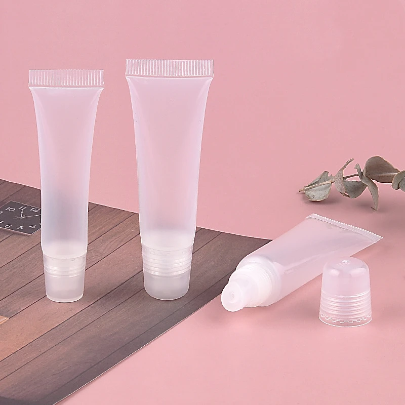 10ml 15ml Empty Lip Gloss Tubes with Funnels Clear Soft Container Refillable Lipgloss for DIY Cosmetic Makeup | Красота и здоровье