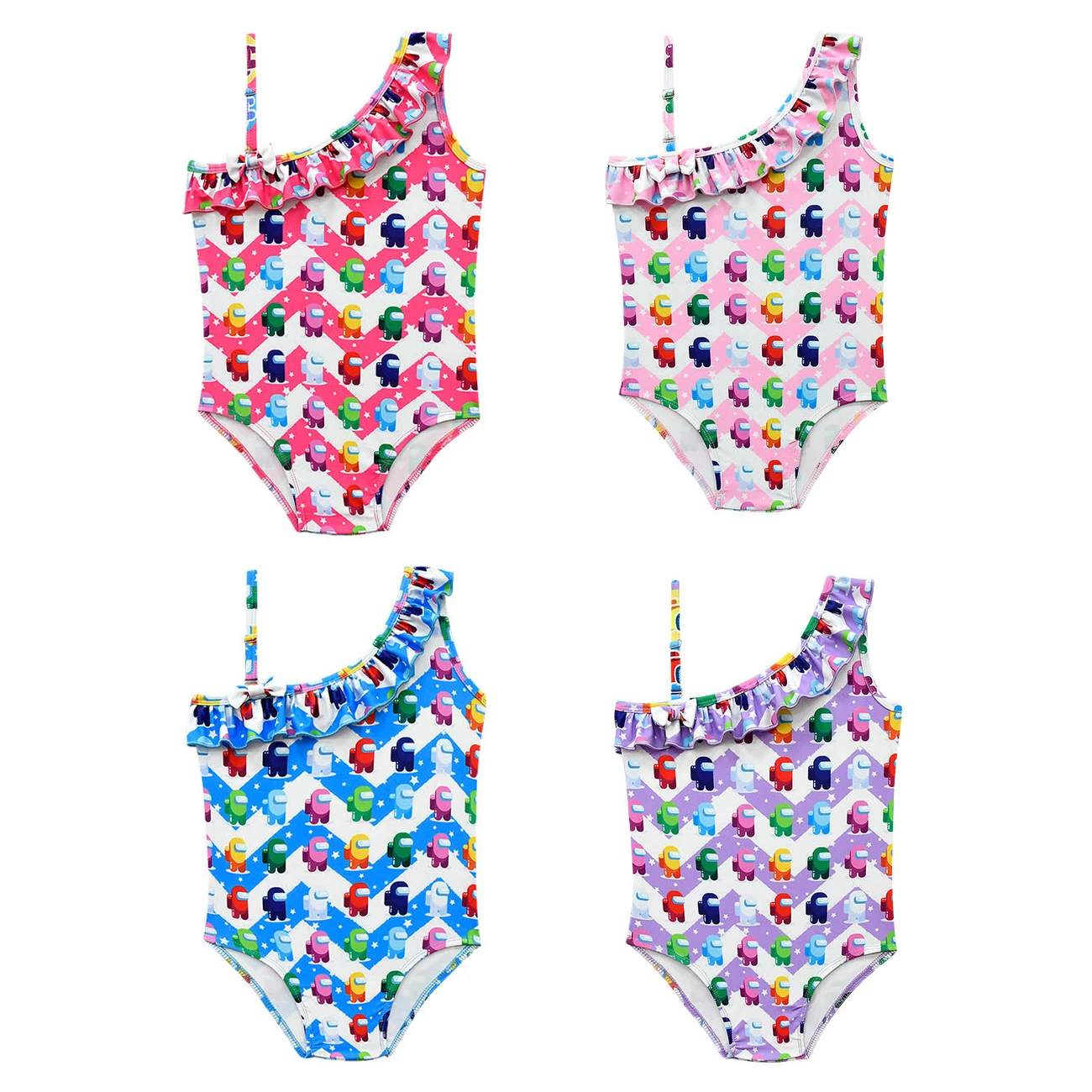 2021 детский купальный костюм для девочек Цельнокроеное платье с героями