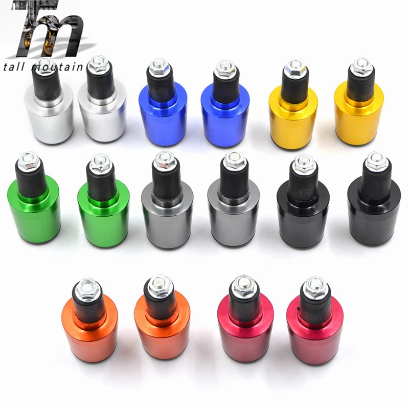 2pcs CNC Motorcycle Road MTB Bike Handlebar Cap Hand Grips Bar End Plug 7/8'' 22mm motor handlebar Counterweight grips ends |