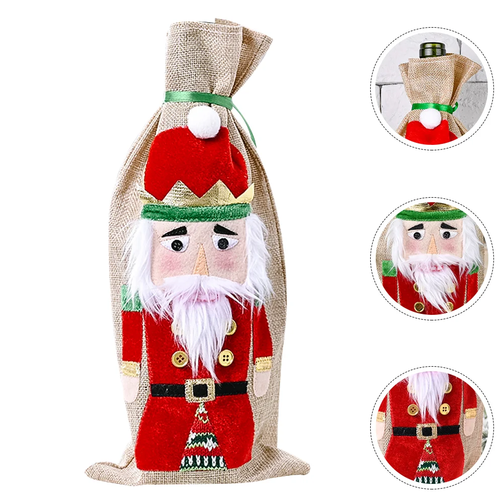 

1 Pc Xmas Bottle Cover Reusable Bottle Bag for Home