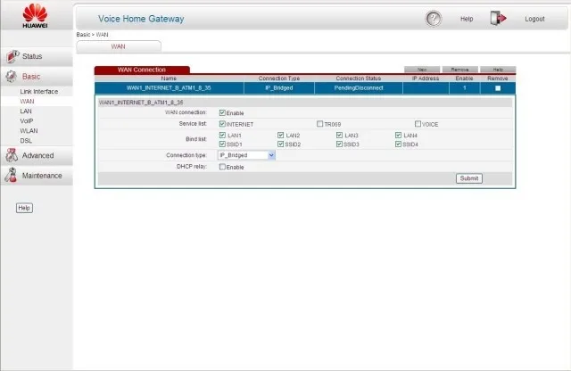 Huawei HG552D двухдиапазонный беспроводной ADSL маршрутизатор