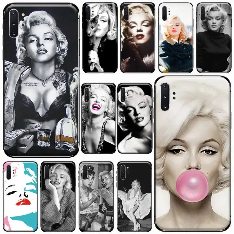 

Sexy Girl Marilyn Monroe Phone Case For Samsung Galaxy S8 S9 S10 Plus S10E Note 3 4 5 6 7 8 9 10 Pro Lite cover