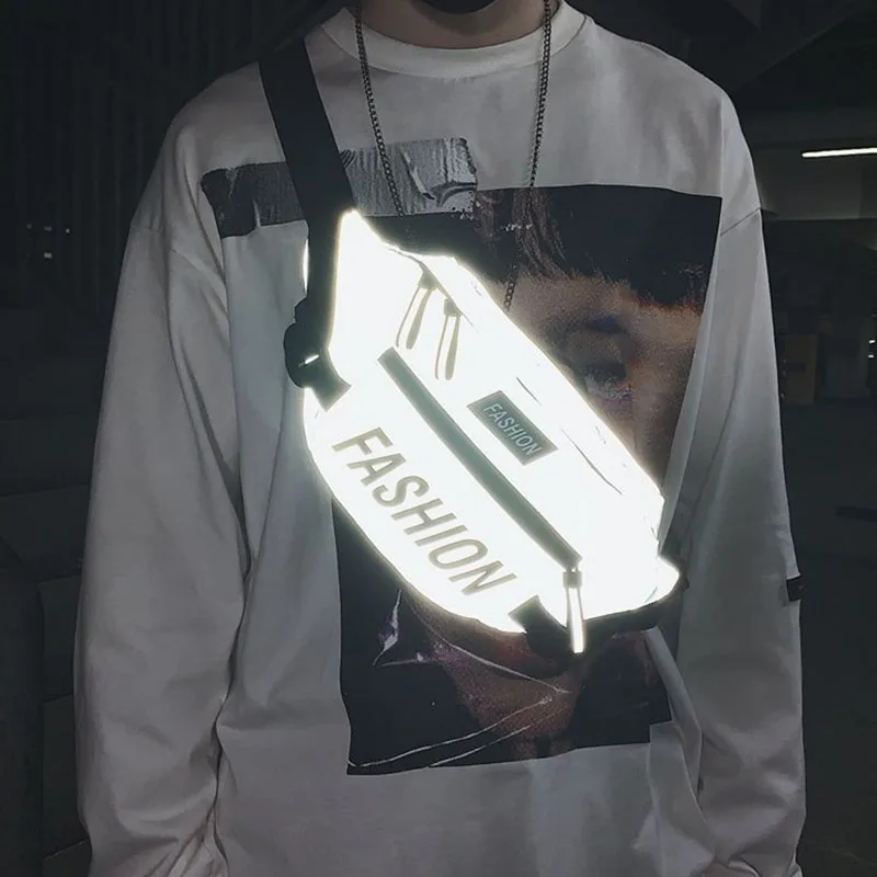 Поясная Сумка унисекс в уличном стиле Мужская нагрудная сумочка хип-хоп сумка