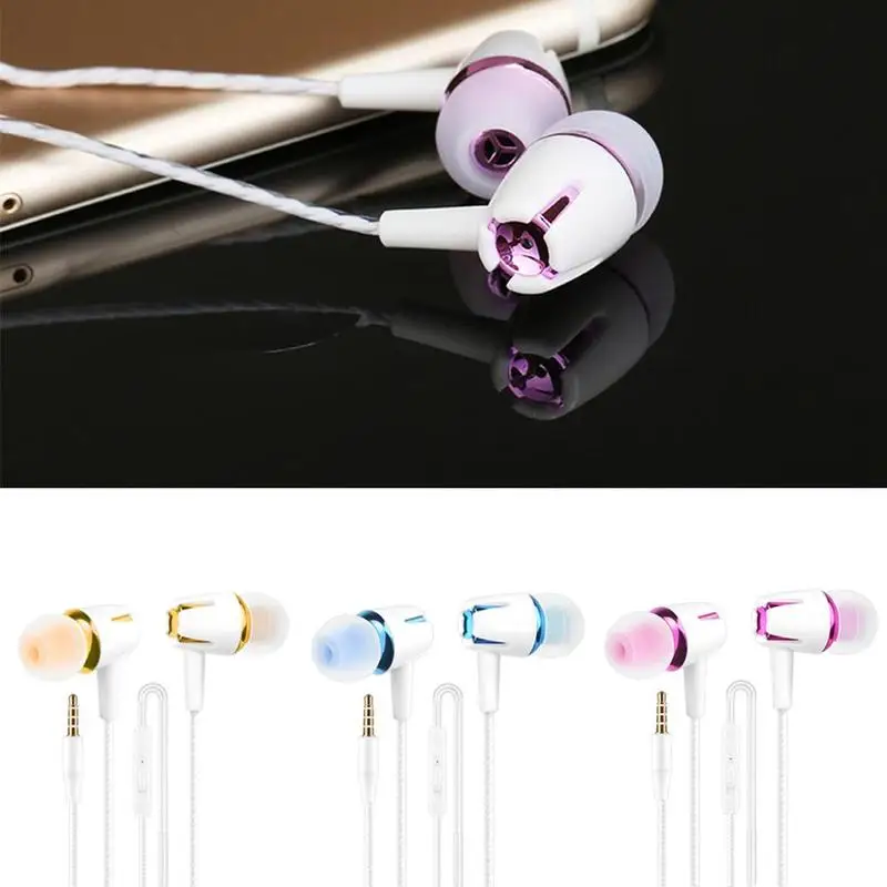 1 шт. 3 5 мм милые светится в темноте наушники светящиеся вкладыши с микрофоном