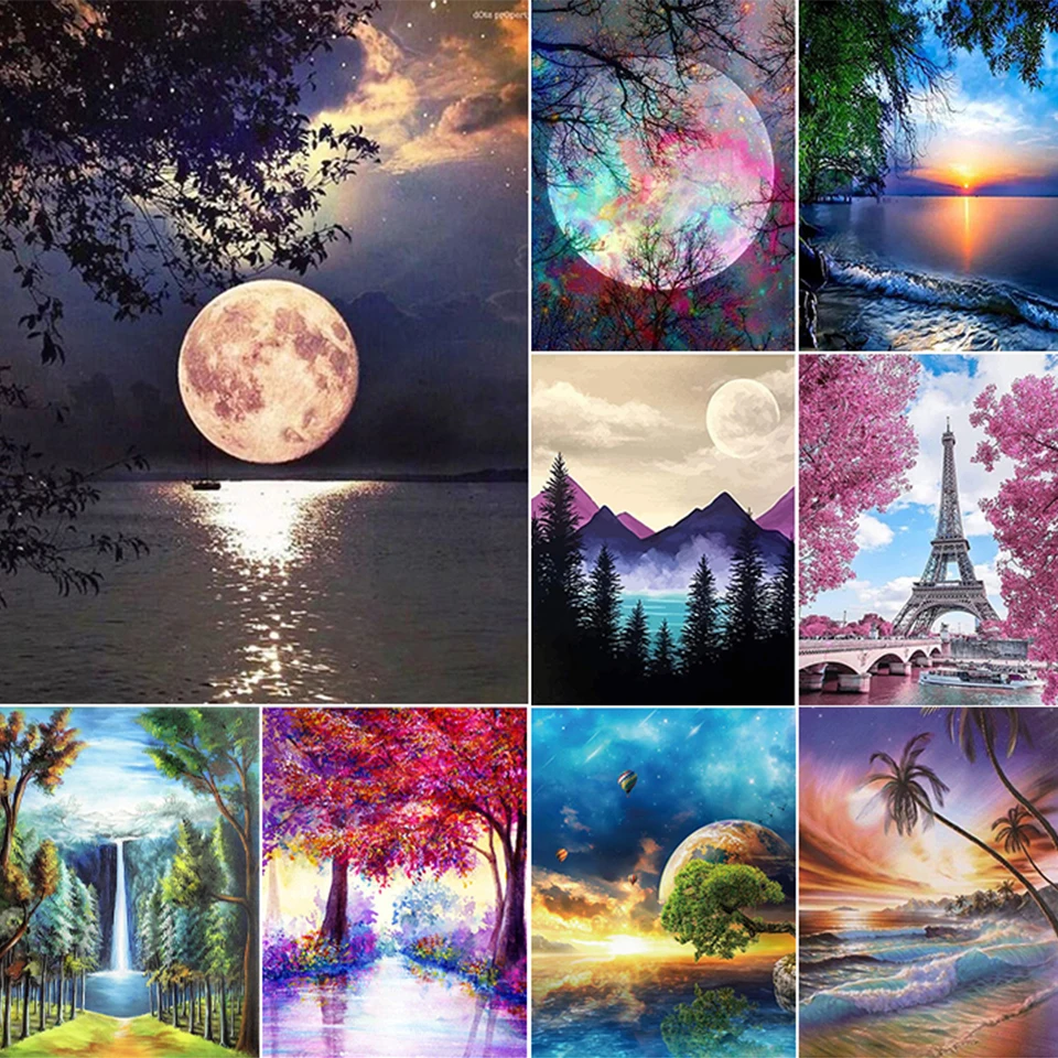 

Алмазная 5D картина «сделай сам», пейзаж, морской закат, Набор для вышивки крестиком, полная выкладка, мозаика, искусство, картина стразы, Дек...