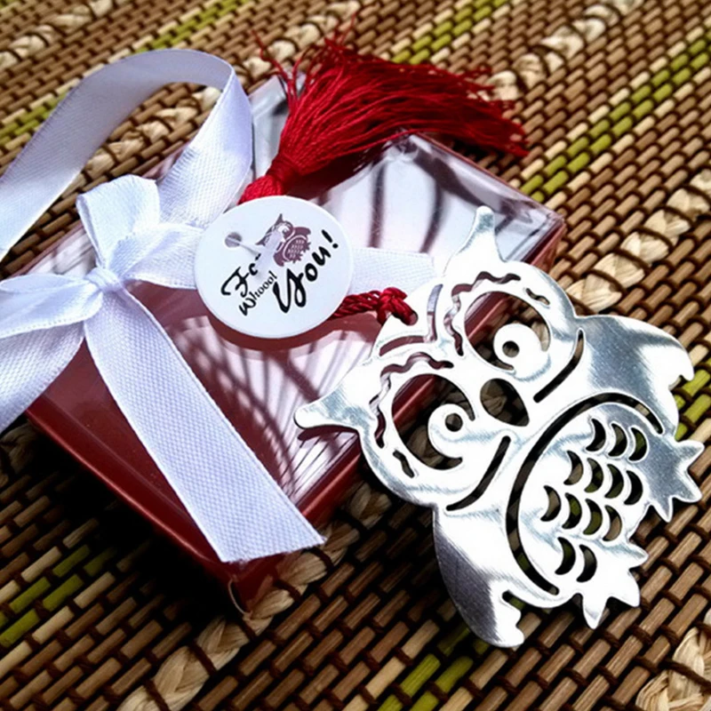 

Owl Book Markers Birds with Tassels Metal Bookmark Stationery for Kids Gift