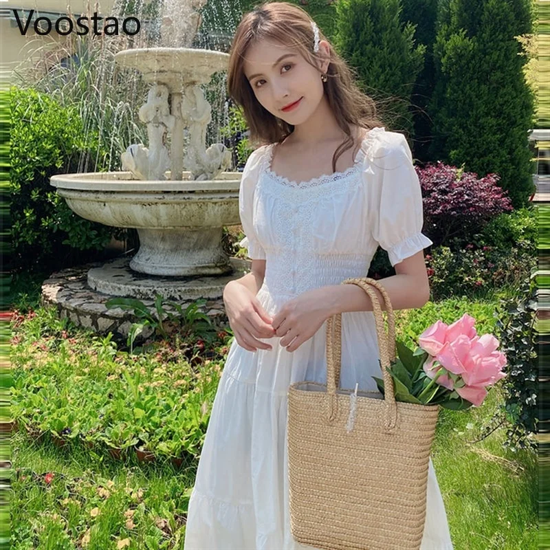 Летнее милое платье феи женское элегантное шикарное Кружевное облегающее