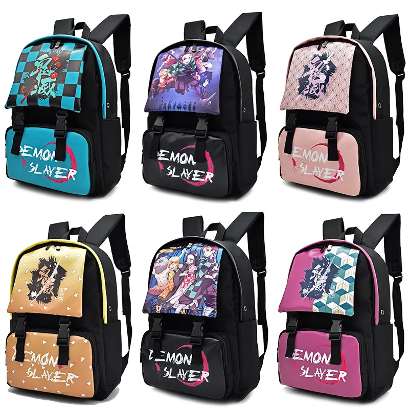 

Kimetsu No Yaiba Kamado Demon Slayer Tanjirou Nezuko Cosplay Backpack Student School Shoulder Bag Laptop Travel Rucksack Gift