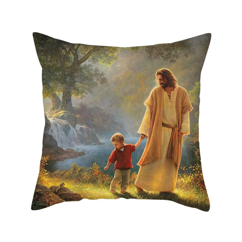 

Fuwatacchi European Style Godfather Pillow Cover Home Western Painting Cushion Cover Sofa Car Decorative Throw Pillowcase 45x45