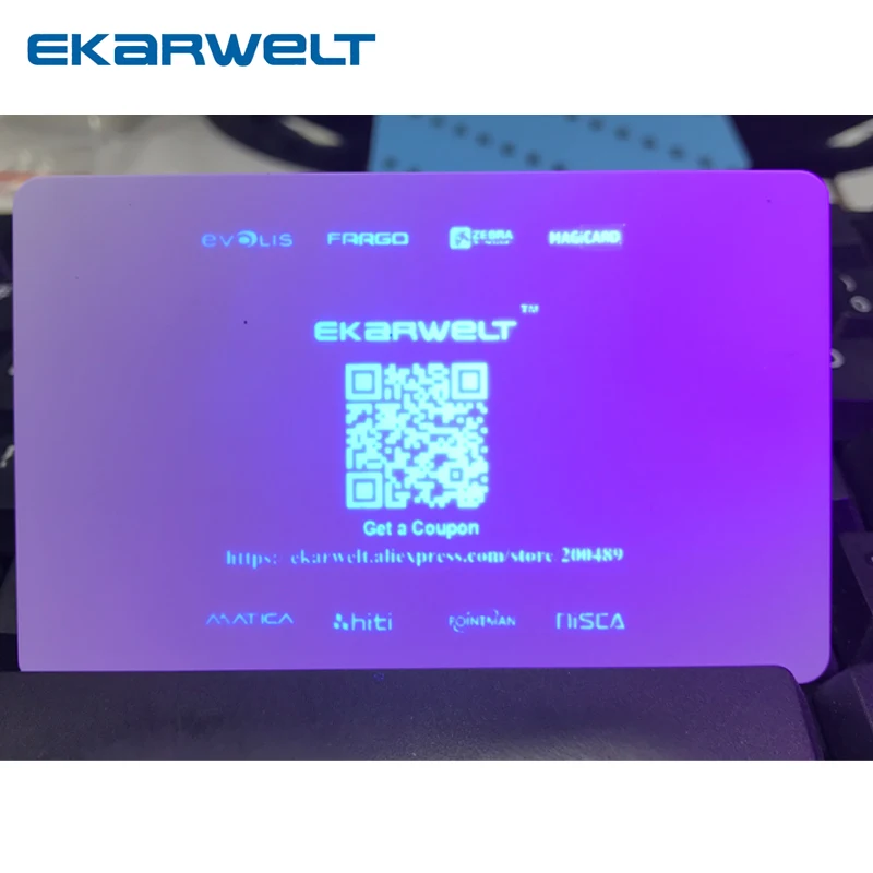 RCT000UV cassetta nastro UV blu verde rosso 1000 stampe compatibili per stampanti per carte d'identità Evolis Zenius primato