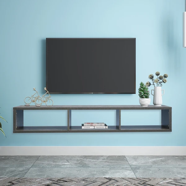 

【USA READY STOCK 】Shallow Floating TV Console,HOME, 60"，Grey