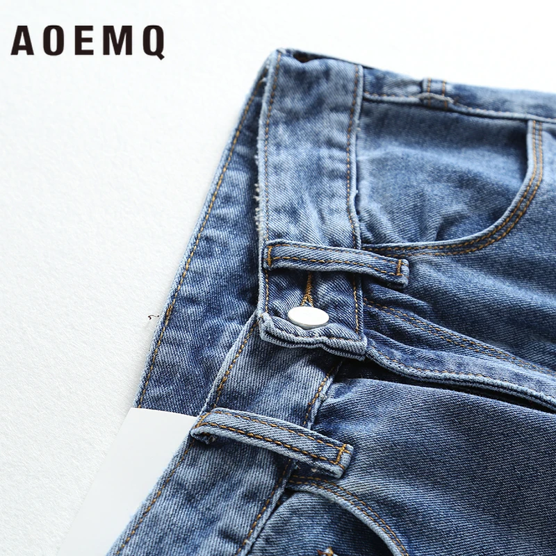 AOEMQ, модные брюки, черные/черные однотонные брюки, джинсы, обтягивающие, обтягивающие, повседневные, уличные, узкие брюки, женские штаны, женская одежда