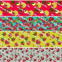 16 75mm cartoon pomegranate printed grosgrain ribbon 50 yardsroll tape clothing bakery gift wrapping accessory hairbow head
