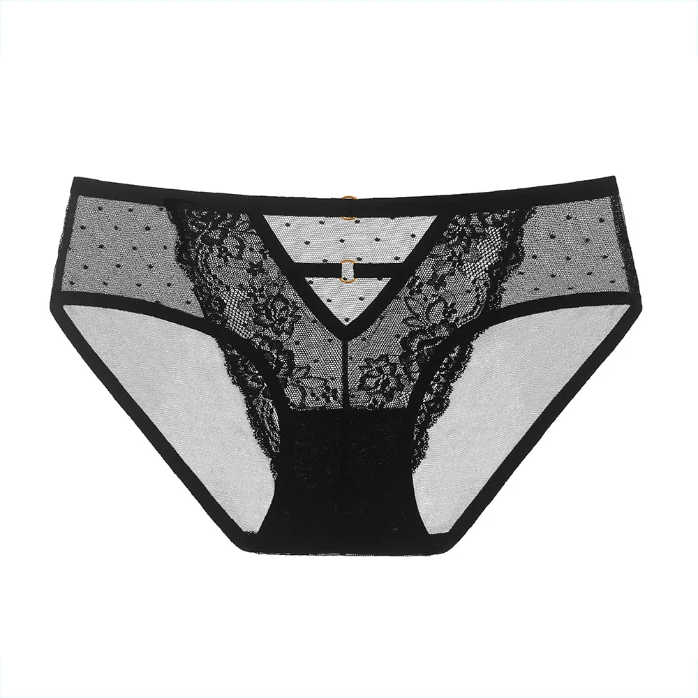 

Sexy women's panties hollow beautiful buttocks lace ultra-thin transparent hot temptation mesh thong mid-waist