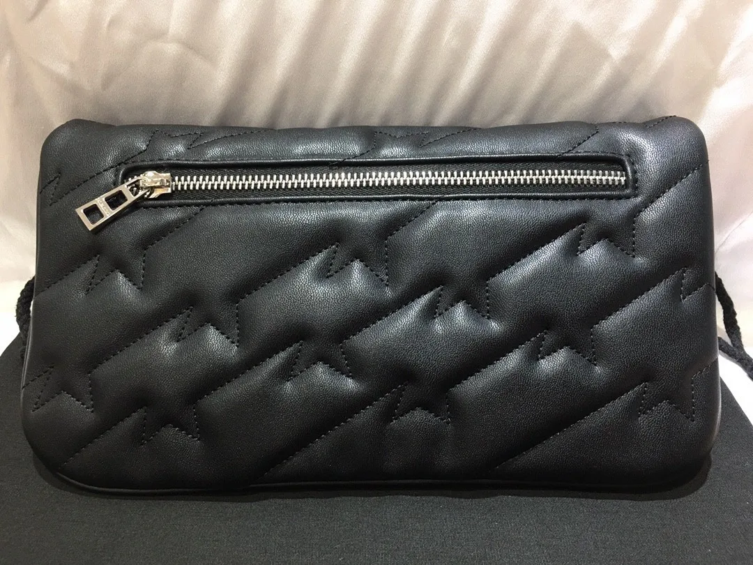 

Women's Black Messenger Bag Chain Wings Decoration Shoulder Bag 2021 New