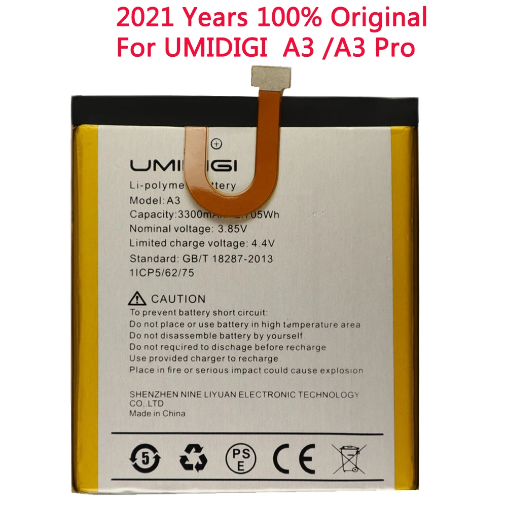 

2021 years New 3300mAh 100% Original Battery For UMI Umidigi A3 / A3 A 3 Pro A3Pro Batteries with Tracking number