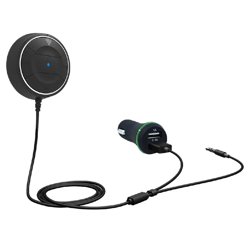 JRBC01 Bluetooth 4,0 автомобильный комплект свободные руки с функцией NFC+ 3,5 мм AUX приемник Музыка Aux Громкая связь 2.1A USB Автомобильное зарядное устройство r20