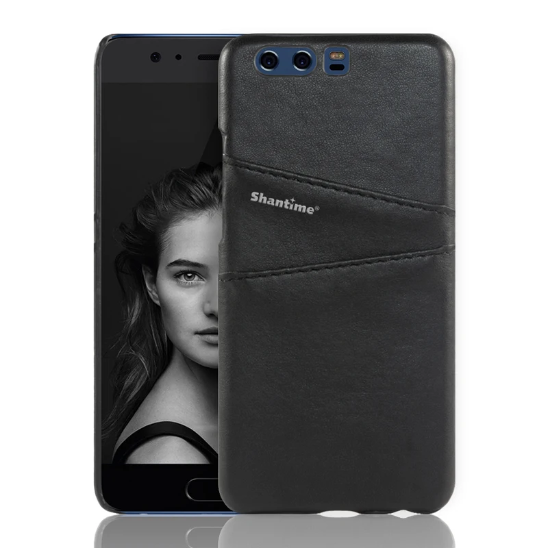 Роскошный чехол-кошелек из искусственной кожи для huawei P10 Plus, чехол для телефона huawei P10, деловой чехол для huawei Honor 9, чехол с отделениями для карт - Цвет: Black