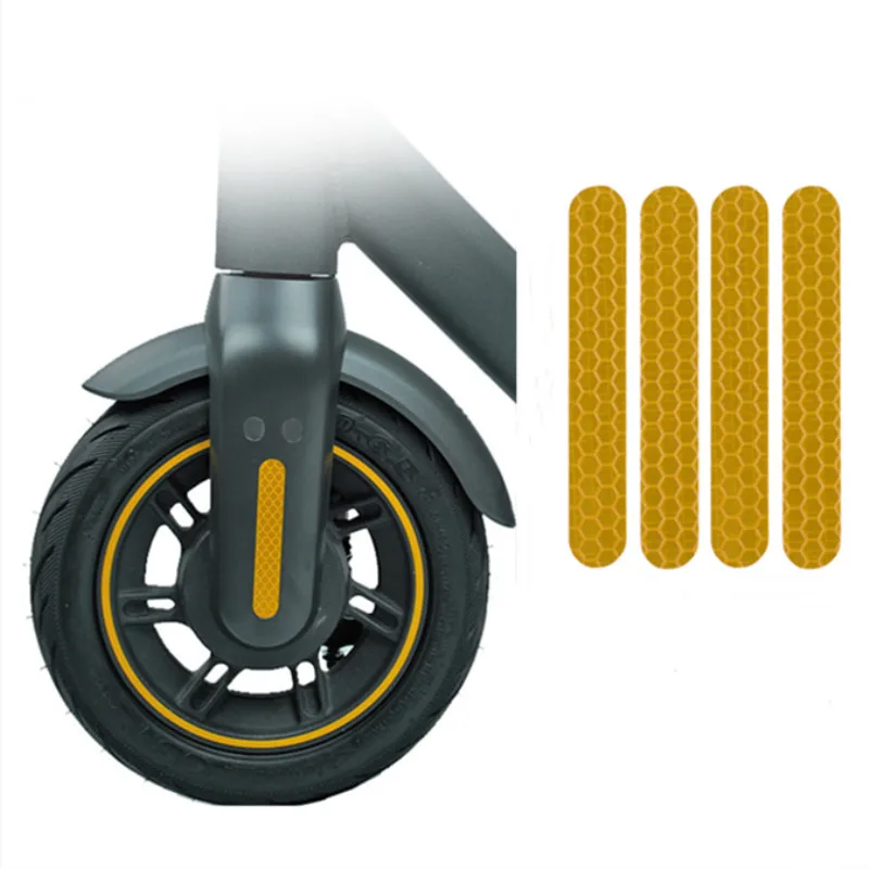 

Front Rear Wheel Cover Eflective Sticker for Ninebot Max G30 Electric Scooter Warning Dustproof Reflective Sticker