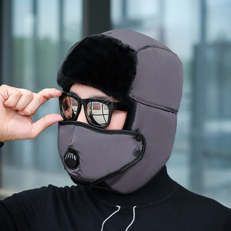 Зимняя Русская Шапка COKK Мужская меховая шапка бомбер плотная теплая с защитой