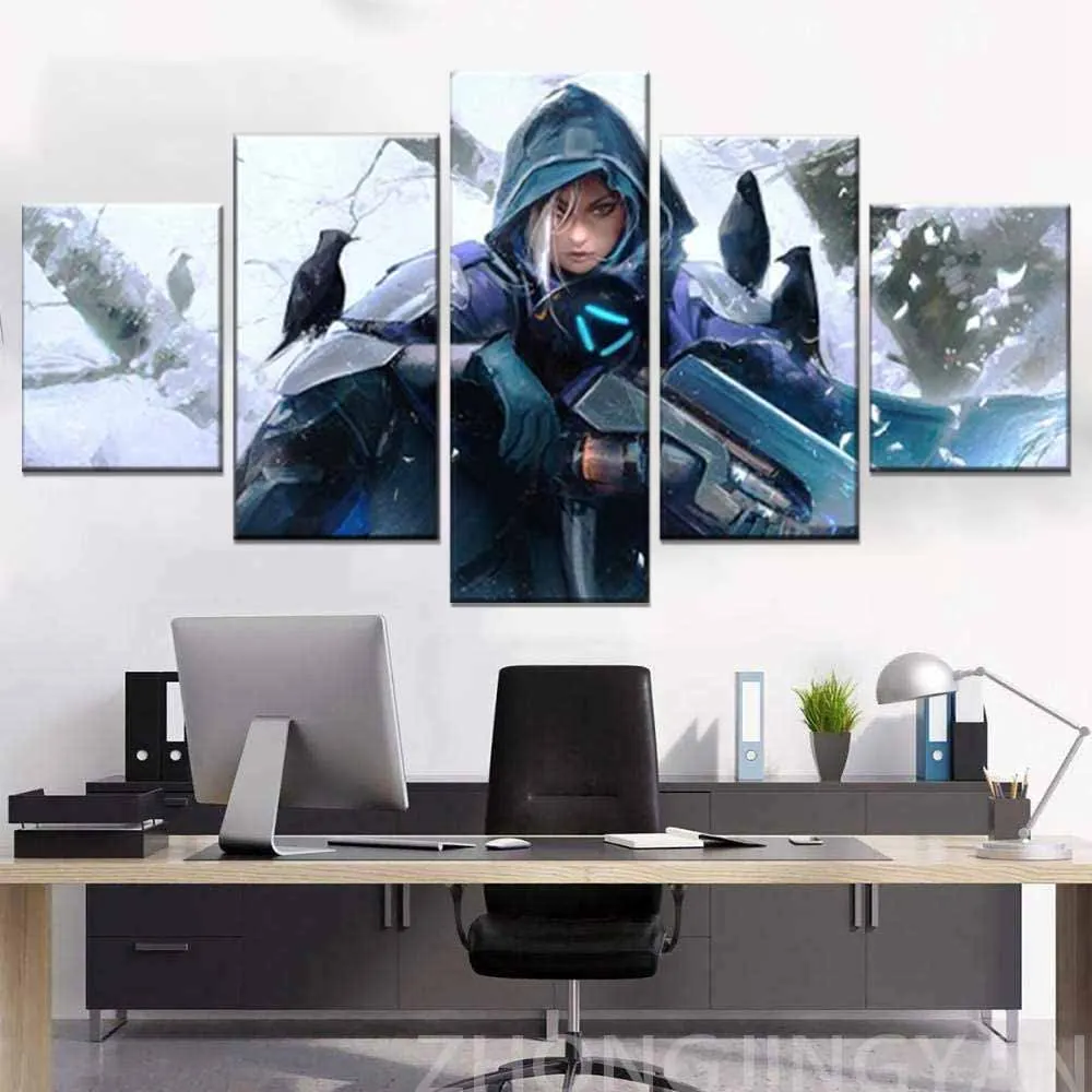Печать на холсте 5 шт. игровой постер Ana Amari Overwatch Hd печать картины для гостиной